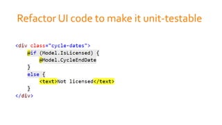 Refactor UI code to make it unit-testable
 