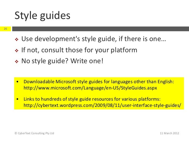 user interface text