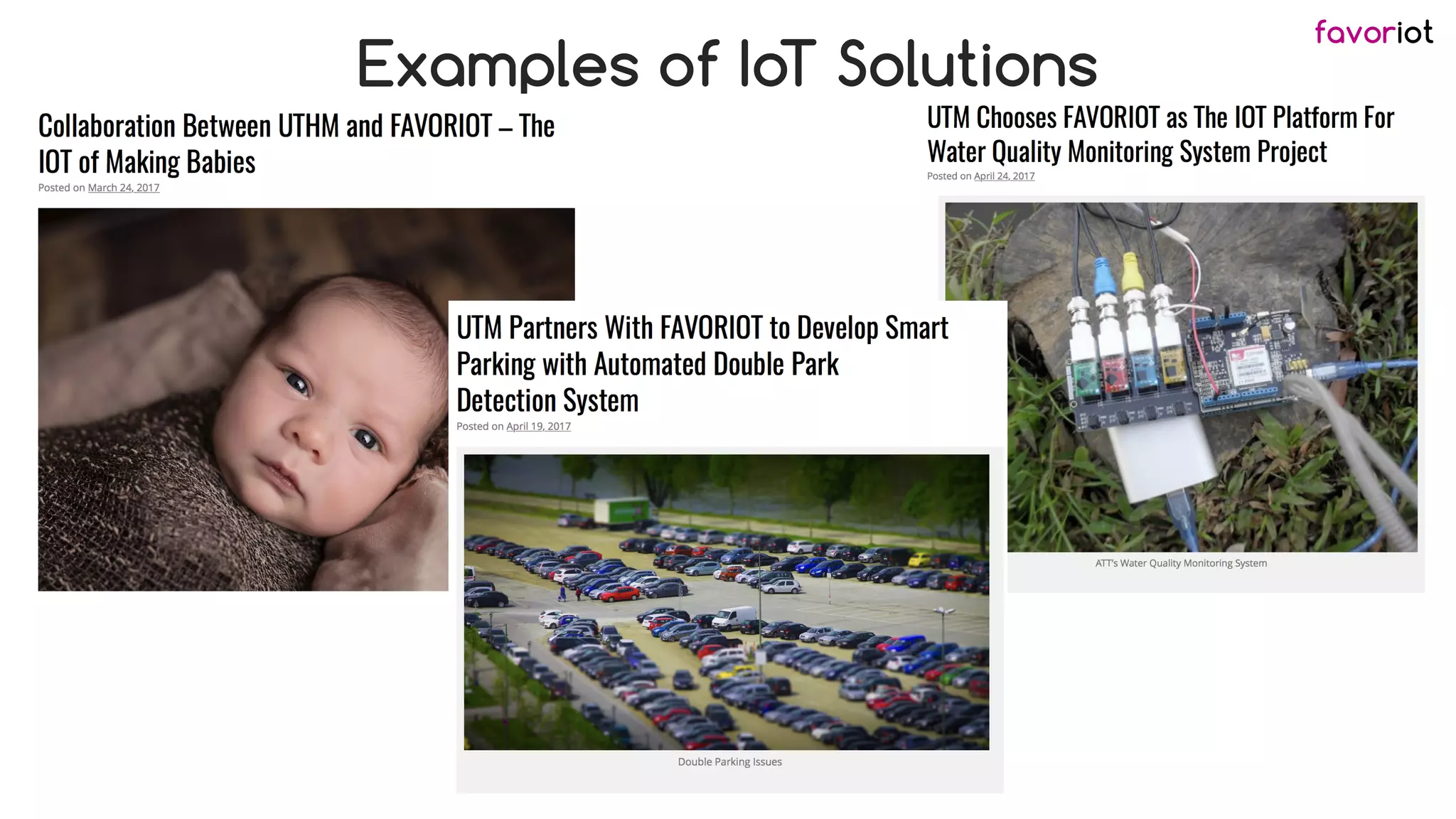 favoriot
Examples of IoT Solutions
 