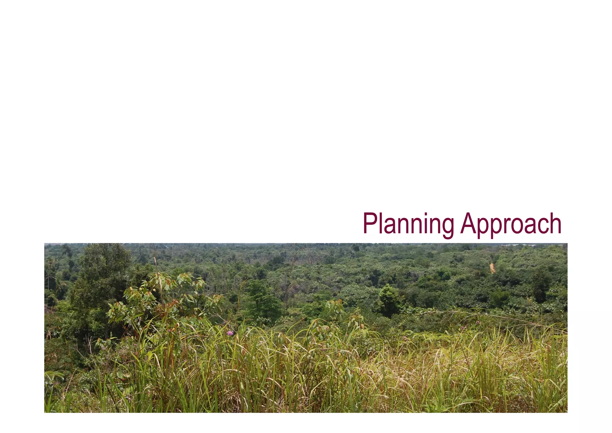 Planning Approach
 