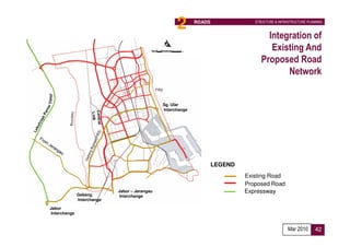 Future connection
                        To FR3 near Cherating
                                                   To Cherating /           2       ROADS               STRUCTURE & INFRASTRUCTURE PLANNING


                                                       Kertih
                                                                                                             Integration of
                                                                                                              Existing And
                                                                                                           Proposed Road
                                                                                                                  Network
                                                                FR3
         Timur




                                                                      Sg. Ular
                                                                      Interchange




                                                     FR3                                    LEGEND
                                                                                                     Existing Road
                                                                                                     Proposed Road
                                             Jabor – Jerangau                                        Expressway
                        Gebeng               Interchange
                        Interchange

          Jabor
          Interchange
                                      To Kuantan
To Kuala Lumpur
                                                                                                                         Mar 2010      42
 
