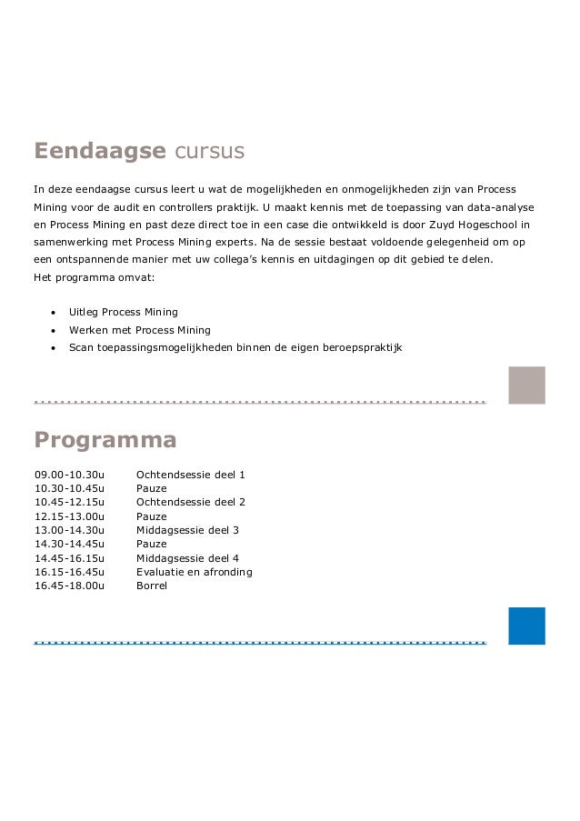 Uitnodiging cursus process mining