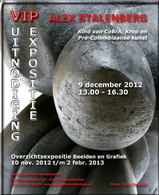 Uitnodiging 2012 ArtPoint Lijnbaansgracht Amsterdam soloexpositie Alex Stalenberg