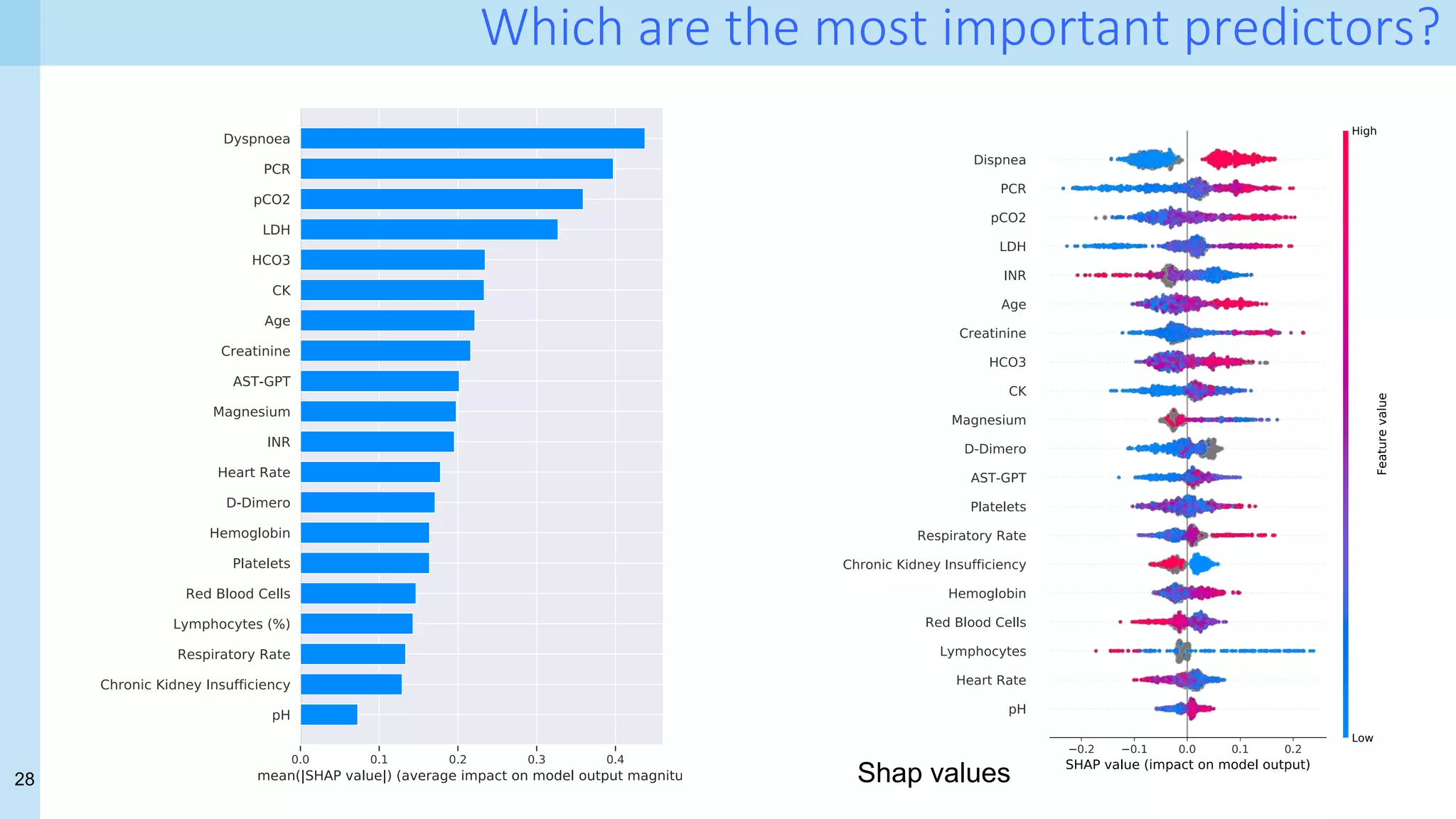 28
Which are the most important predictors?
Shap values
 
