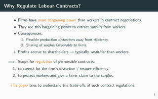 Robust regulation of labour contracts UIUC October 2024 | PDF