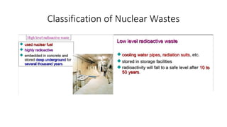 Classification of Nuclear Wastes
 