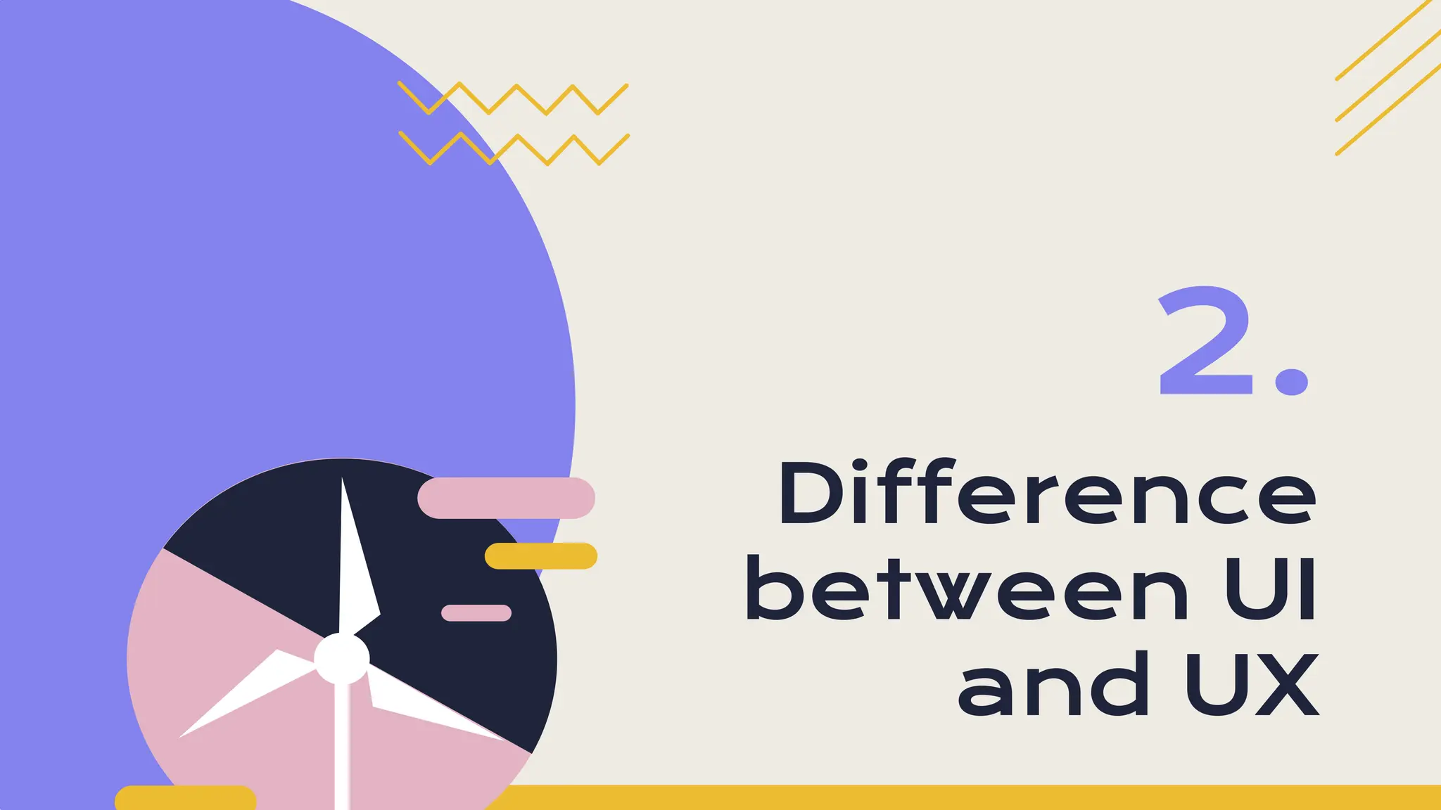 Difference
between UI
and UX
2.
 