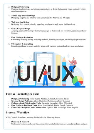 UI/UX Design Services in Indore | MSM Coretech Innovations | PDF