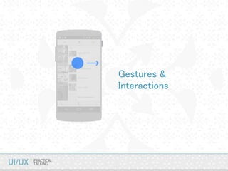 Gestures &
Interactions
 
