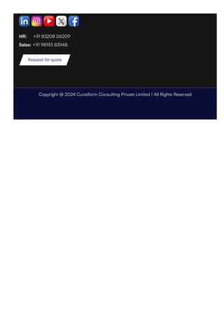 HR: +91 83208 06209
Sales: +91 98193 83948
Request for quote
Copyright @ 2024 Cuneiform Consulting Private Limited | All Rights Reserved
 