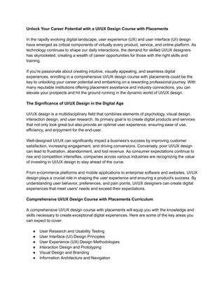 UI/UX Design Course with Placements - Coimbatore | PDF