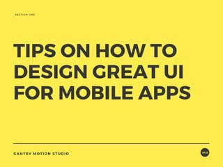 UI & UX DESIGN FOR MOBILE | PDF