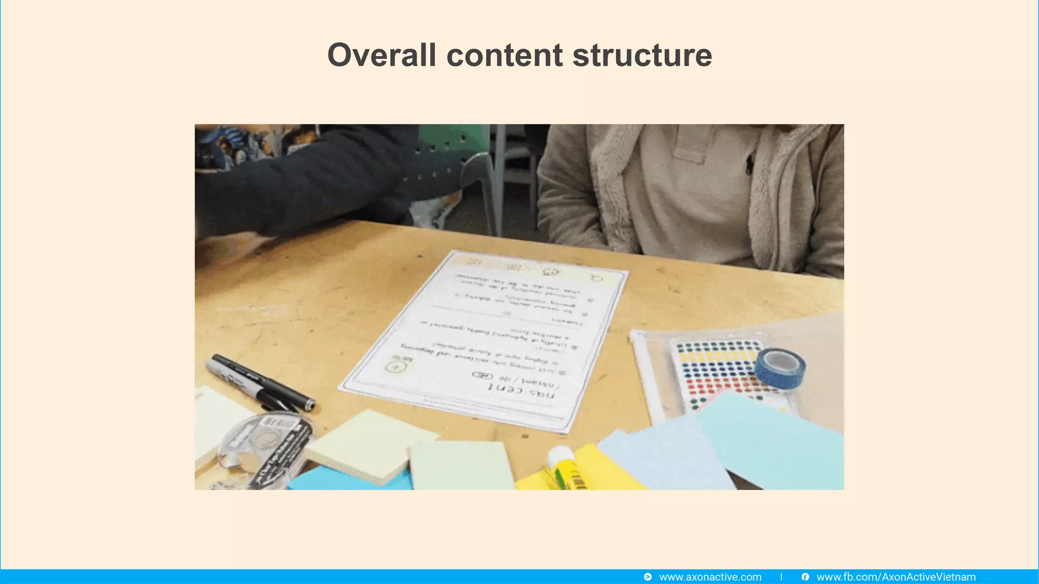Overall content structure
 