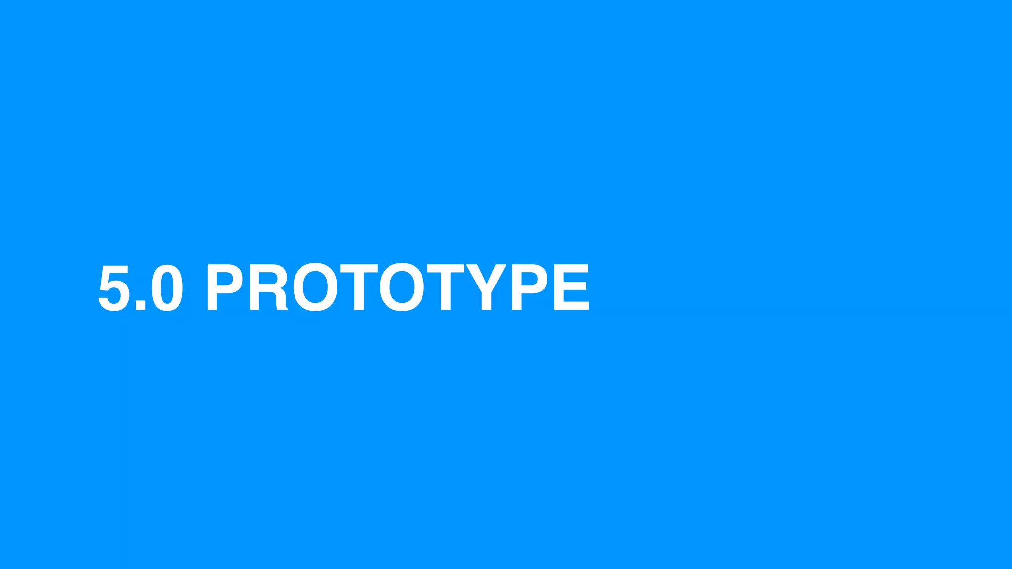 5.0 PROTOTYPE