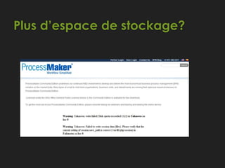 Plus d’espace de stockage?
 