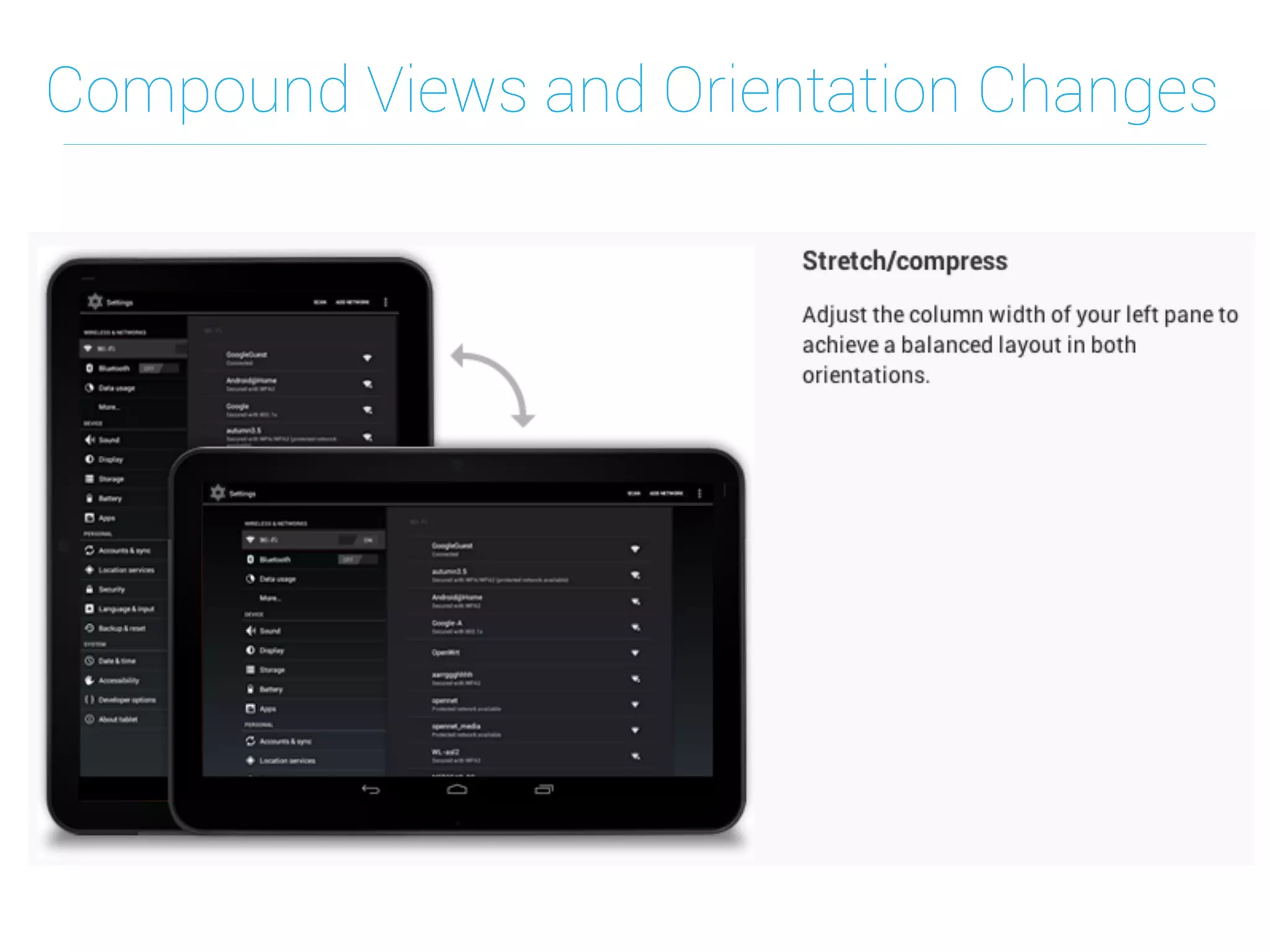 Compound Views and Orientation Changes
 