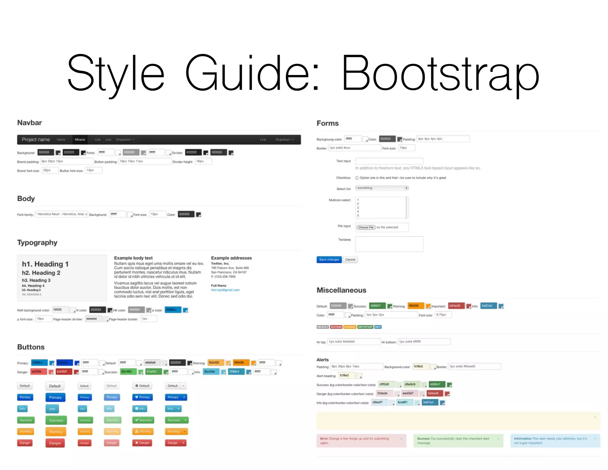 Style Guide: Bootstrap
 