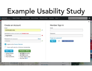 Example Usability Study
 