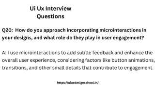 Ui Ux Interview Questions | PPTX