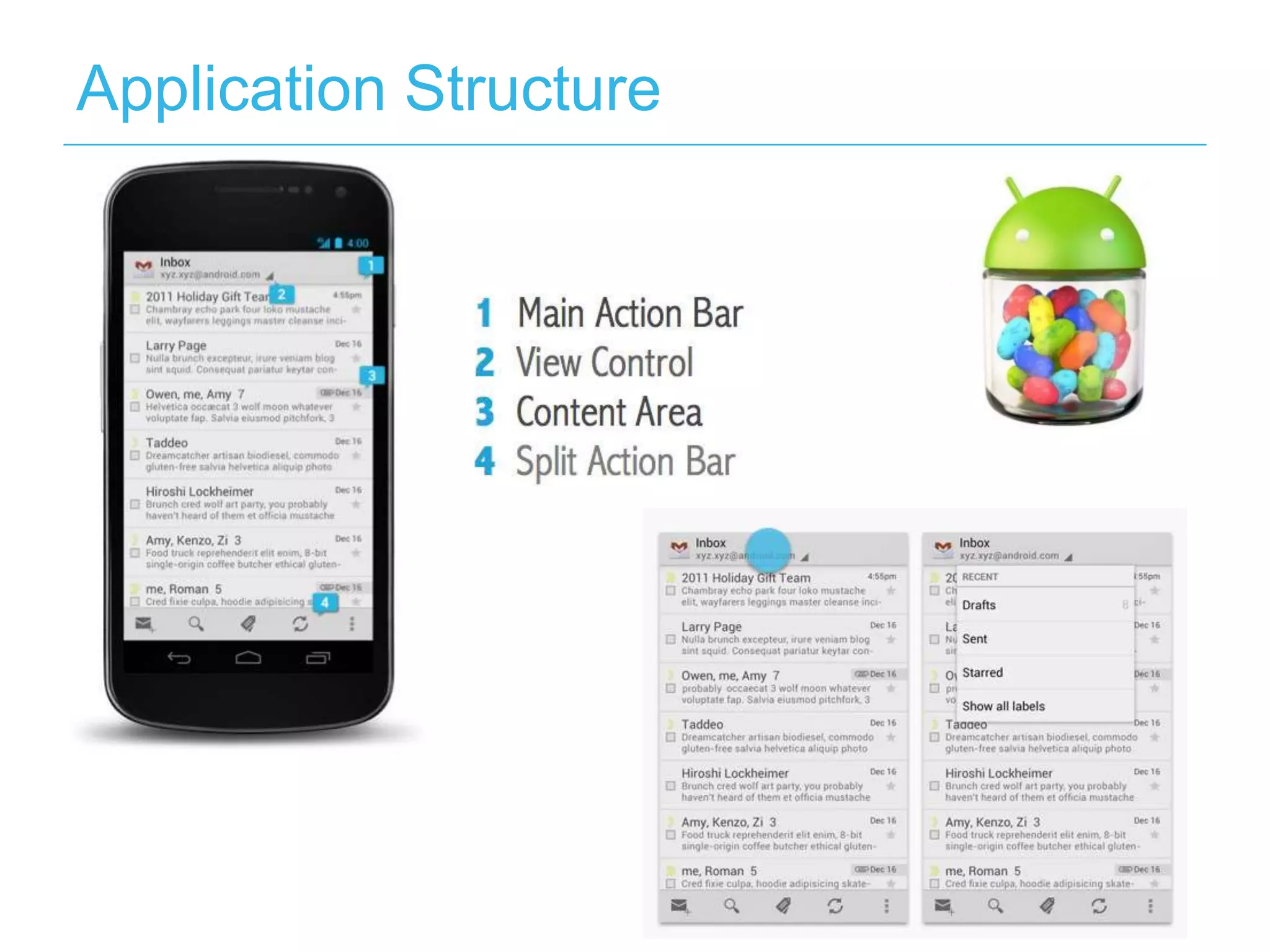 Application Structure
 