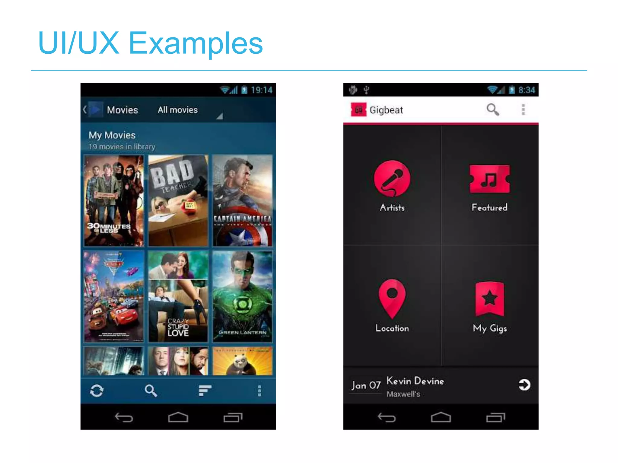 UI/UX Examples
 