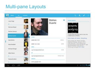 Multi-pane Layouts
 