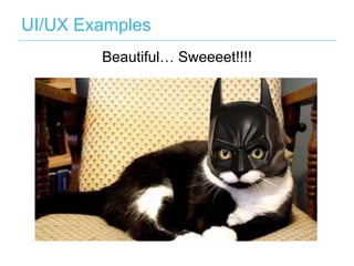 UI/UX Examples
        Beautiful… Sweeeet!!!!
 