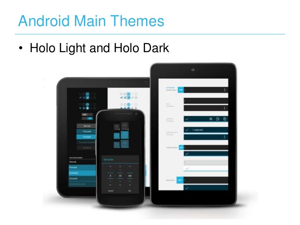 Android Main Themes • Holo