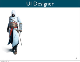 A seconda dell'impostazione immaginaria del gioco, questi tipi di UI
possono fornire molte informazioni al giocatore evitando di rompere
l’esperienza di gioco.
UI-Meta rappresentazioni
23
 