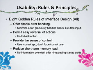 Basic Usability Rules.pdf Ui ux designing principles | PPTX