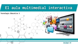 Unidad IV
El aula multimedial interactiva
Tecnología Educativa 3
 