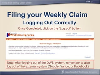 Unemployment Benefits: How to File Weekly Claims Online | PDF