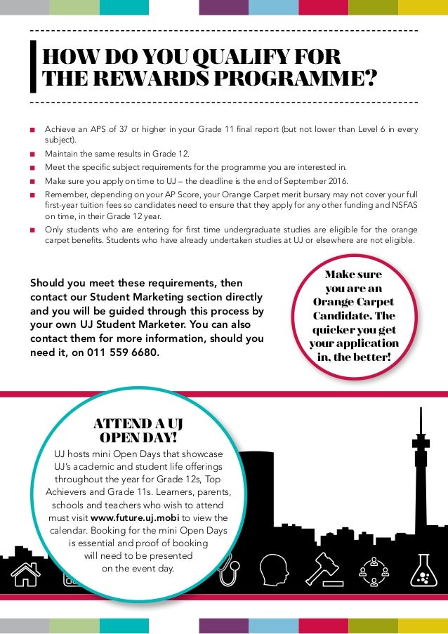 University of Johannesburg Orange Carpet Rewards Programme