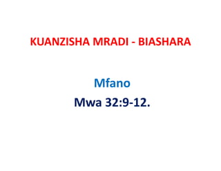 KUANZISHA MRADI ‐ BIASHARA


         Mfano
       Mwa 32:9‐12.
 
