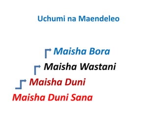 Uchumi na Maendeleo


        Maisha Bora
        Maisha Bora
      Maisha Wastani
      Maisha Wastani
   Maisha Duni
   Maisha Duni
Maisha Duni Sana
Maisha Duni Sana
 