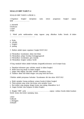 Ujian Mac Rbt Tahun 4