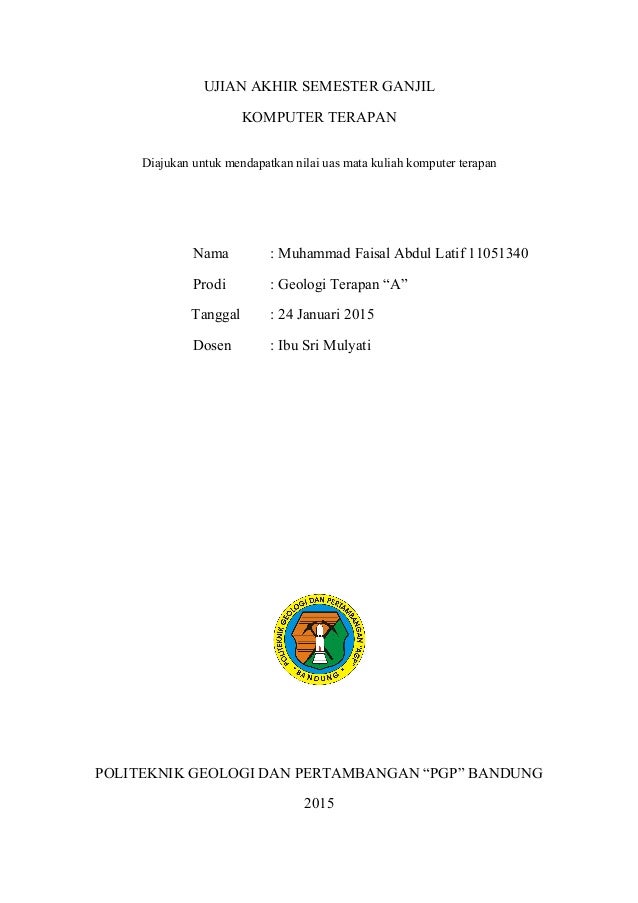 Ujian akhir semester ganjil Ujian akhir semester ganjil