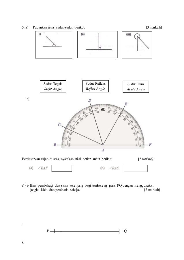 Ujian akhir tahun matematik tingkatan 1 2