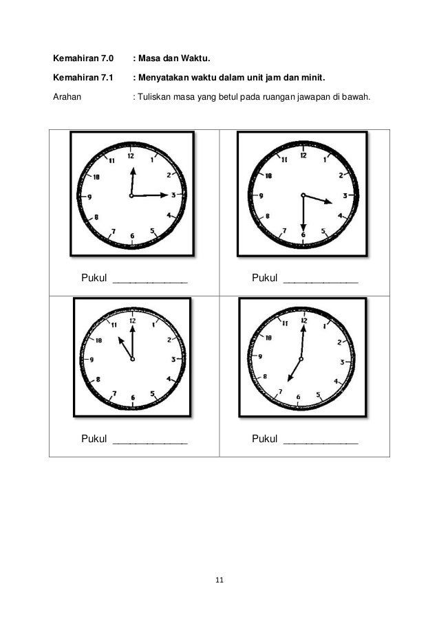 Soalan Matematik Tahun 6 Masa Dan Waktu - Persoalan s