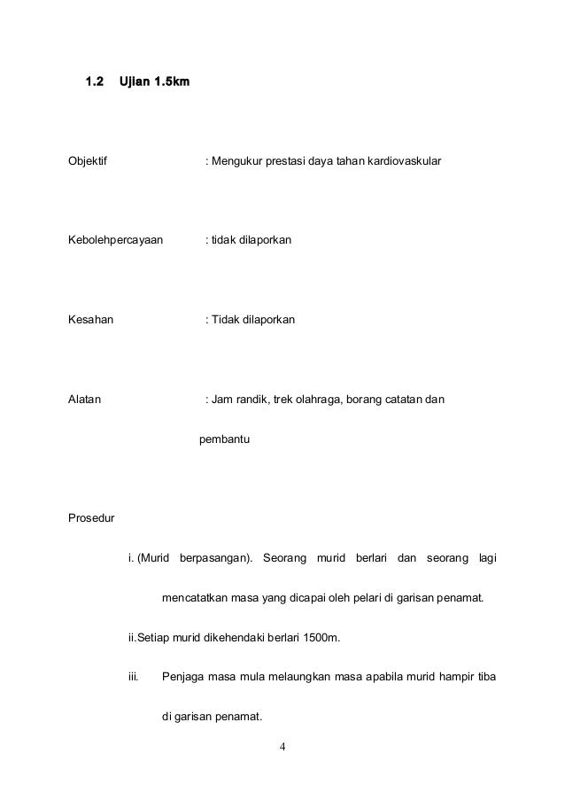 Ujian Lari 2 4km 1500m Larian Cooper Ujian Bleep Dan Satu Ujian Mak