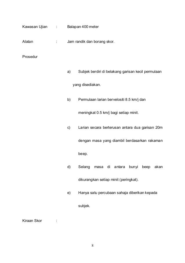 Ujian Lari 2 4km 1500m Larian Cooper Ujian Bleep Dan Satu Ujian Mak
