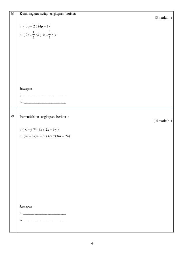 Ujian mac 2019 matematik ting 2