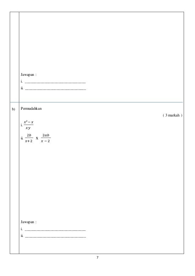 Ujian mac 2019 matematik ting 2
