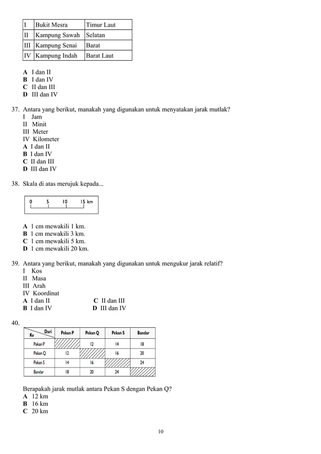 Ujian Bulanan Tingkatan 1 Geografi Doc