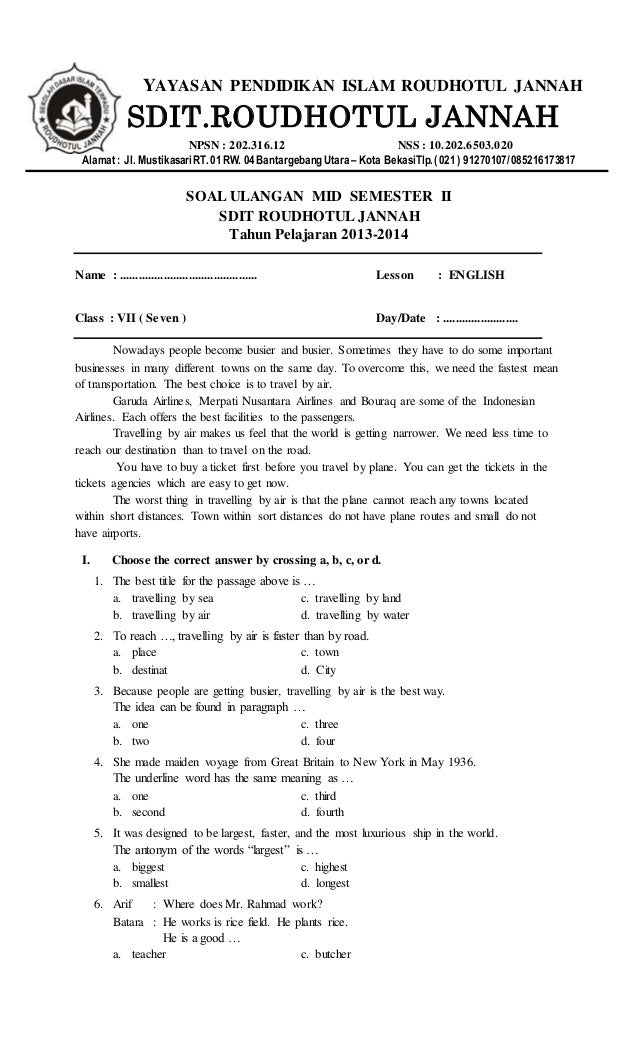 Soal Ips Bab Ii Kelas 7 Bab Ii - Jawaban Guru