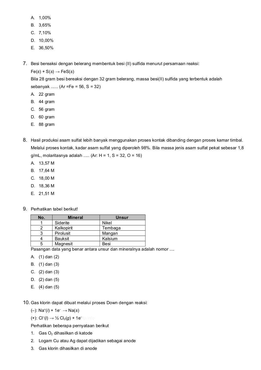 Soal Ujian nasional (UN) kimia 2019.doc