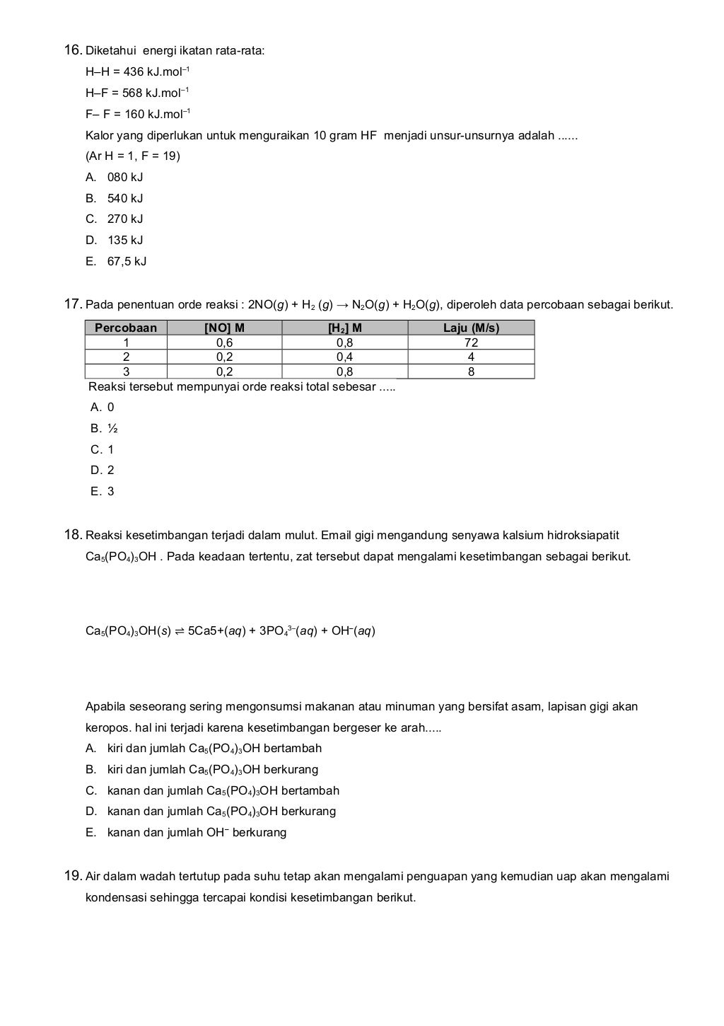 Soal Ujian nasional (UN) kimia 2019.doc