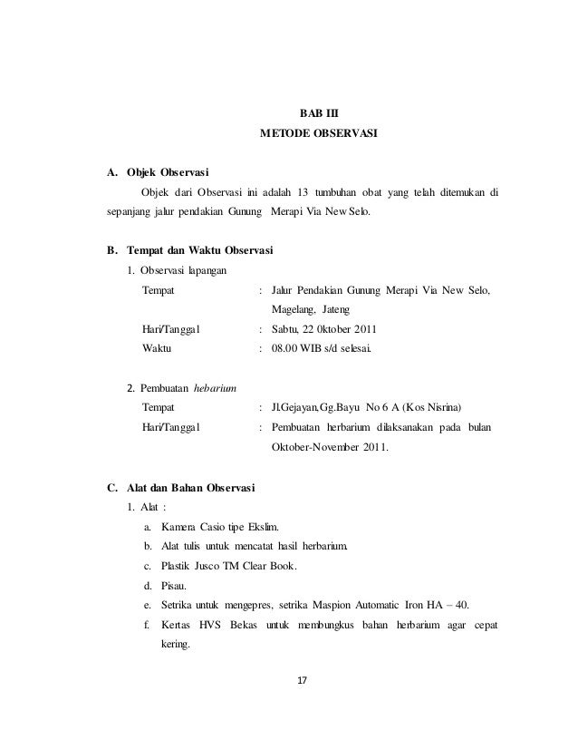 Hancala Membuat Herbarium