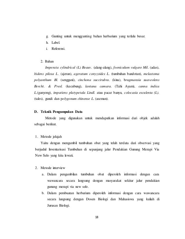 Hancala Membuat Herbarium