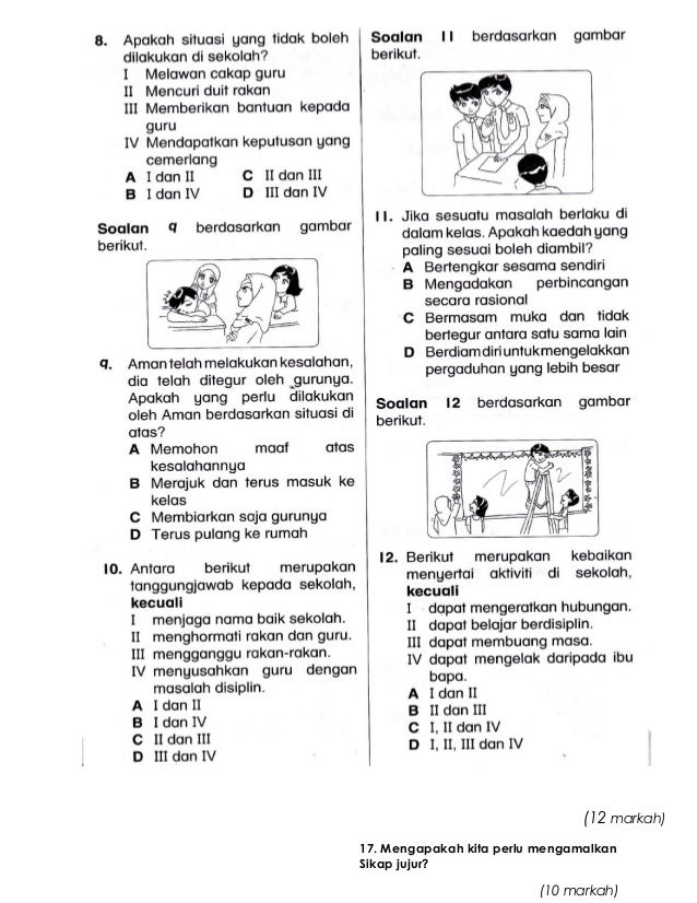 Ujian pendidikan moral sk thn 3